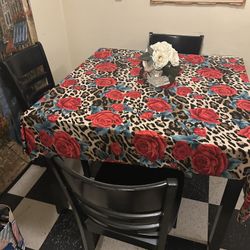 Black Table With 2 Chairs