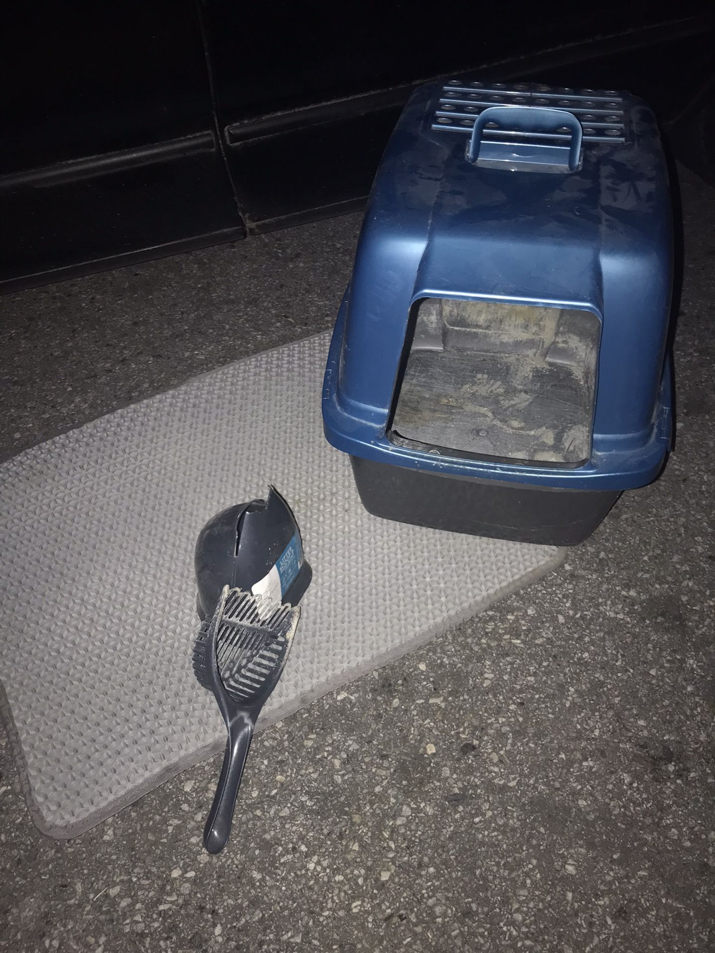 Very Nice Clean Includes Cat Box With Heavy Duty Mat And Scooper Tray Everything For $25