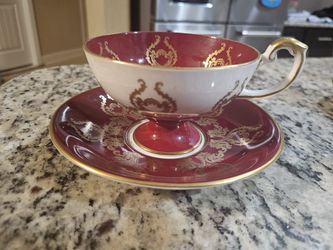 AYNSLEY RED FRUIT BAILEY CUP & SAUCER