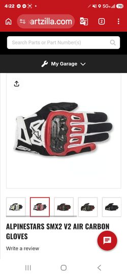 Alpinestars smx2 air v2 gloves XL
