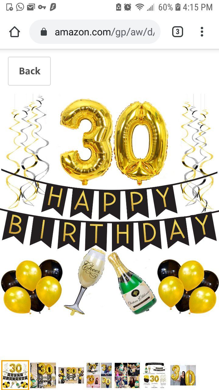 30th Birthday Balloon Pack