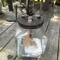 Antique Dazey 80 Butter Churn! W Instructions And Sales Receipt Letter! 