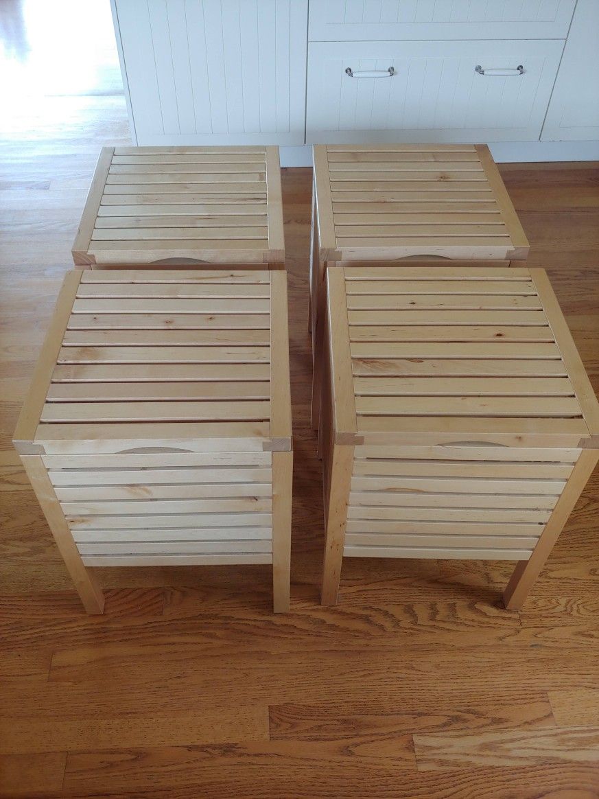 IKEA Molger Storage Bench (Birch) (Set of 4)