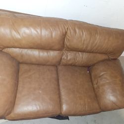 Loveseat leather tan $300