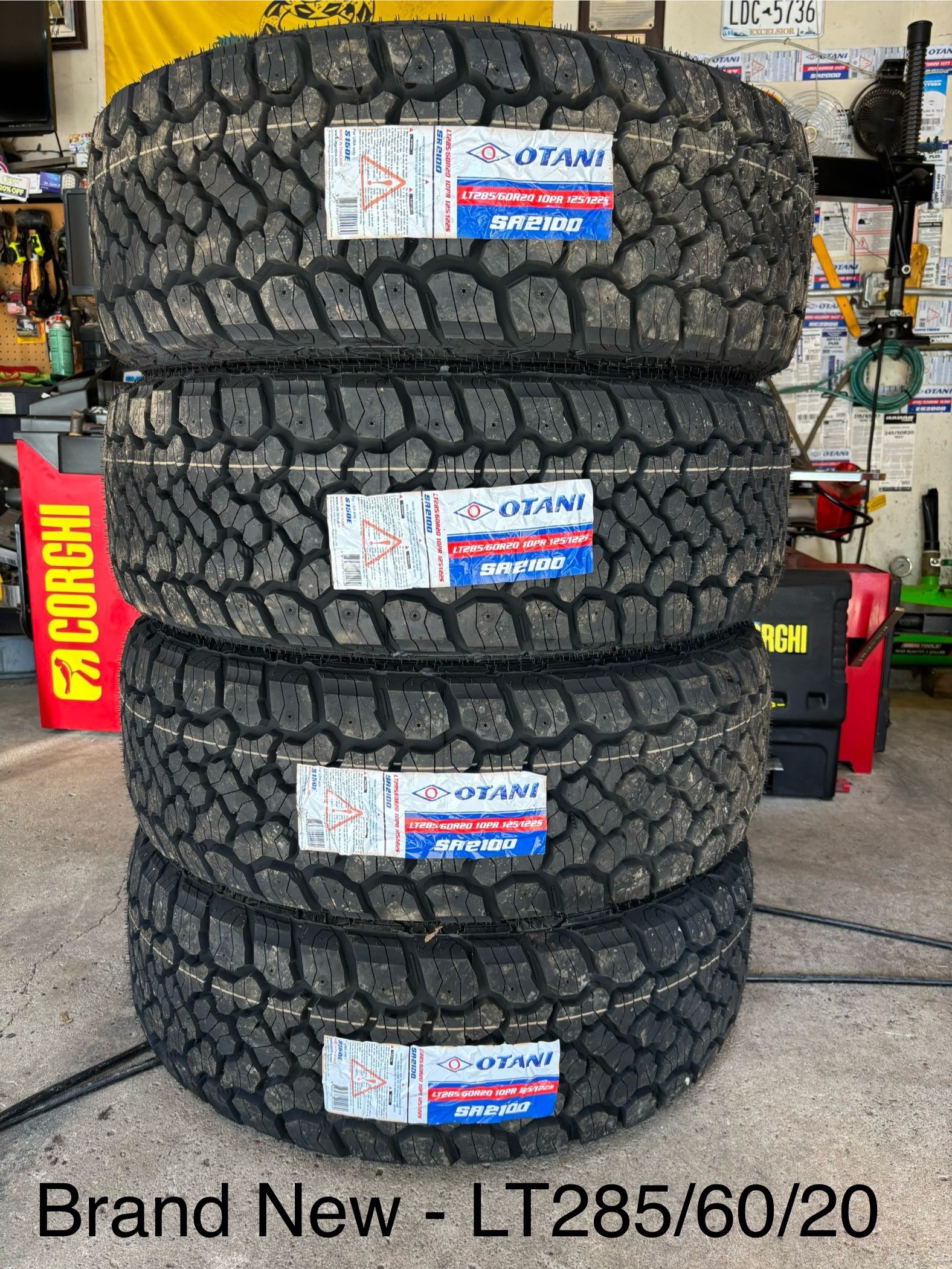 (4) - LT285/60/20 Otani SA2100 All Terrain Tires