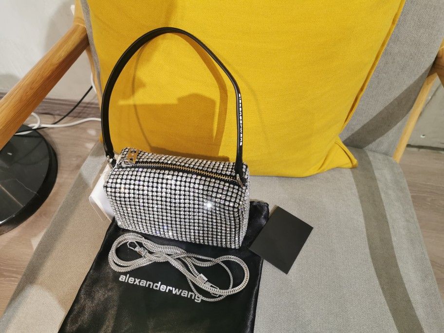 Alexander Wang heiress pouch in crystal mesh