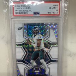 2022 wMosaic Jalen Hurts White Mosaic SSP /25 PSA Gem Mint 10