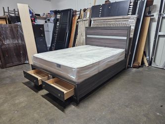 Queen bed and mattress