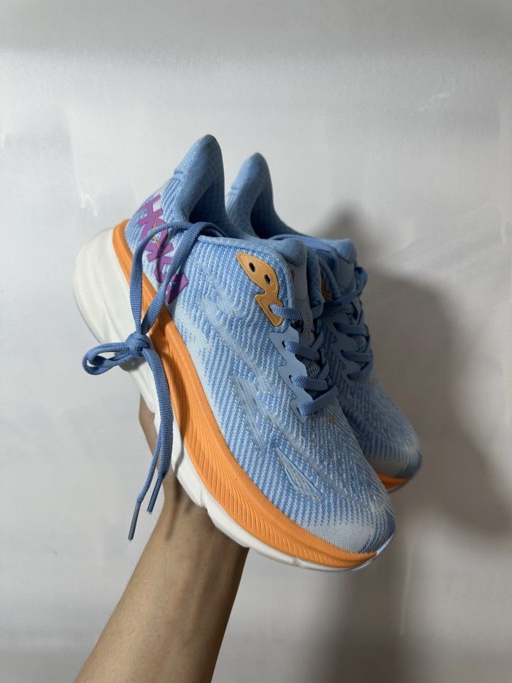 Blue sports shoes