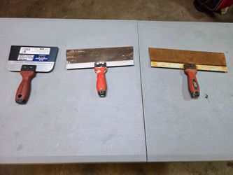 3 drywall knives 8,12,14