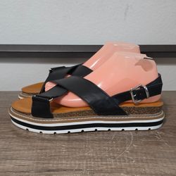 Torrid Crisscross Faux Leather Strappy Women's Sandals Shoes Size 11 Extra Wide