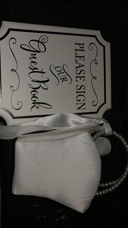 Guest book sign and flower girl basket!