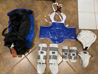 Taekwondo Sparring Gear (Complete Set) With Duffle Bag