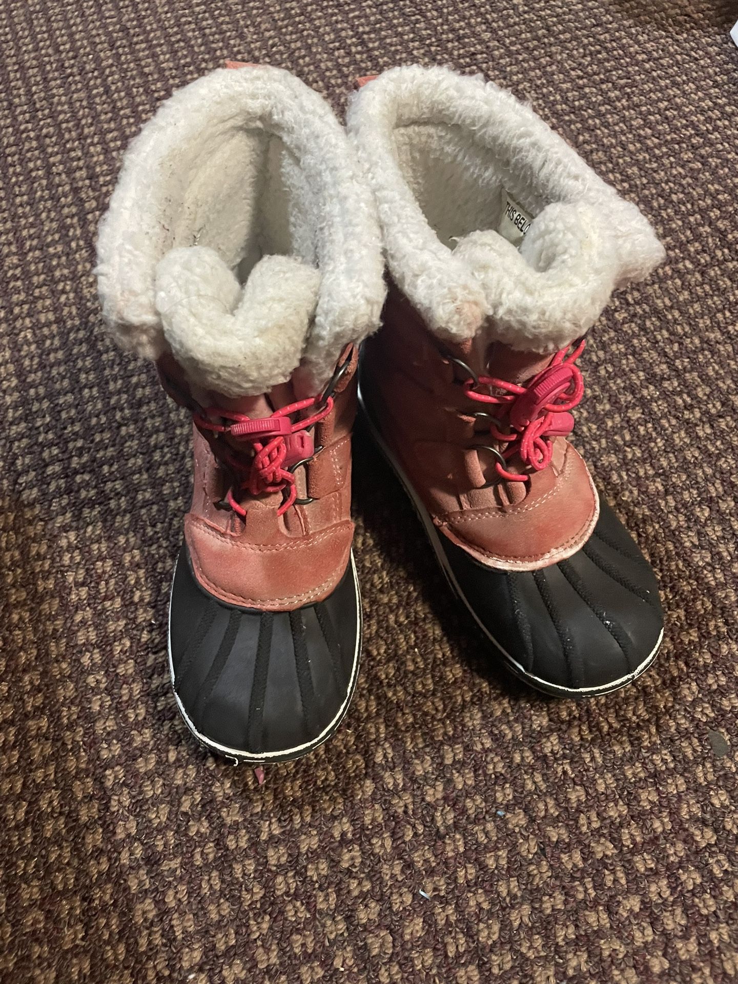 Kids Girls pink winter Boots, Cat & Jack Size 1
