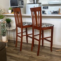 Two Wood  stools Great Condition