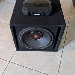 JBL 10" Subwoofer And Amp