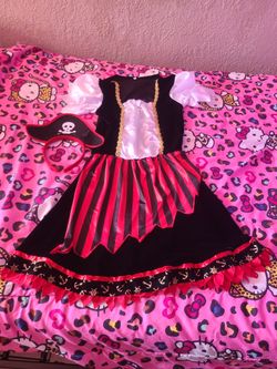 pirate costume with his headband  black,red,and white size L