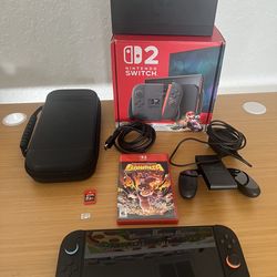 Nintendo Switch 2  with game and SD card