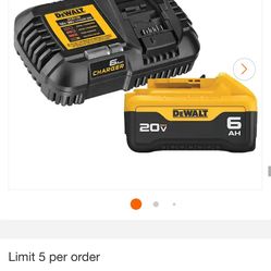 20V MAX Lithium-lon 6.0 Ah Battery and Charger