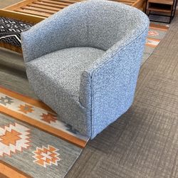 Blue Gray Swivel Chair 