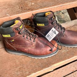 MENS 9.5W WALNUT PITSTOP DEWALT AXLE LEATHER WORK BOOTS