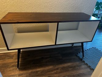 Walnut color media console