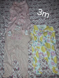 Carters brand pj's zipper baby girl