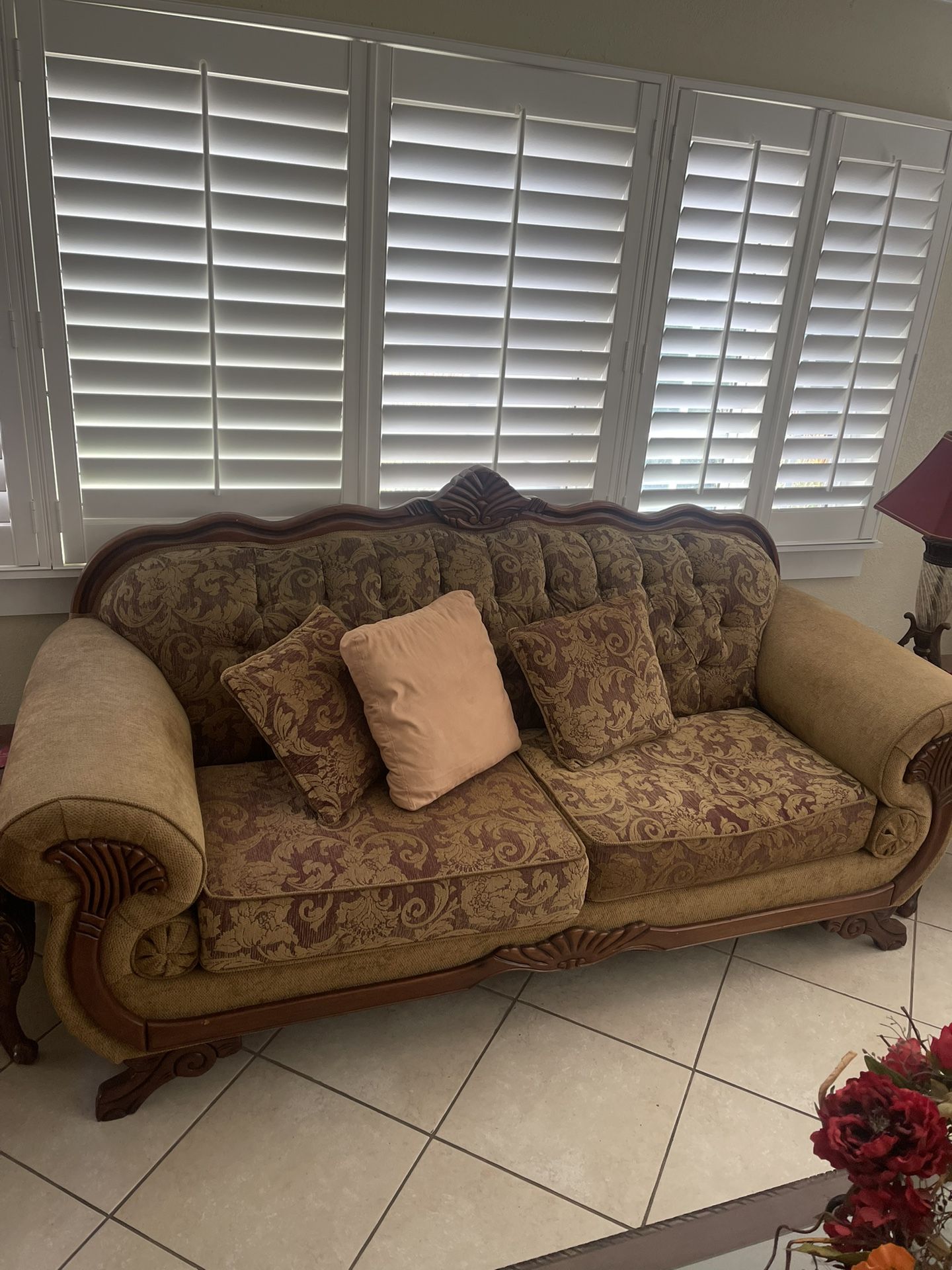 Living Room 2 Piece Antique Couches