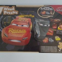 Kids Cars 3 Disney Pixar 7 Wood Puzzles