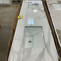 73” x 22” Engineered Stone Bathroom Vanity Countertop