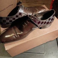 LOUIS VUITTON   VESTIARE COLLECTIVE LEATHER LACE UPS DRESS  SHOES
