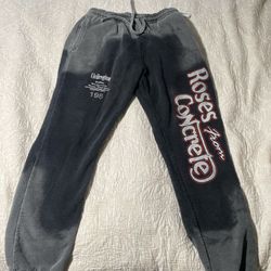 Civil Regime Acid-Washed Black Sweatpants