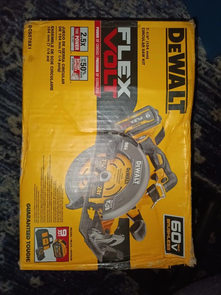 Circular Saw with Brake with FLEXVOLT 9.0Ah Battery DCS578X1

