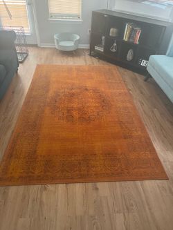 Unique Loom Area Rug – 5x8 – Orange & Brown