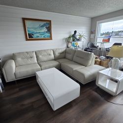Kasala Faux Leather Couch 