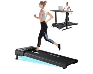 3HP Walking Pad Treadmill with 9% 5-Level Auto Incline, 360 lbs Capacity & Big LED Screen Under Desk Treadmill with Hike/Jog/Run Mode, Compact Treadmi