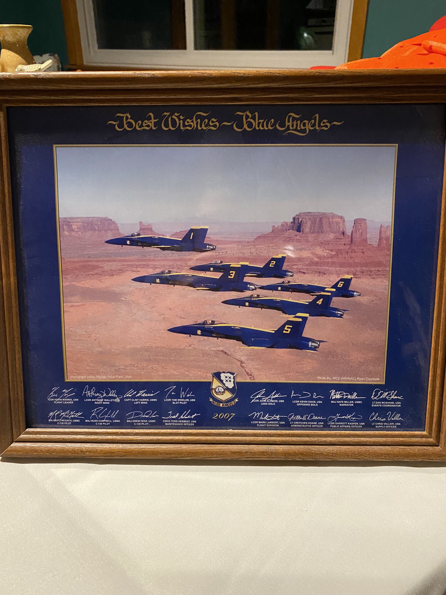 Best Wishes Blue Angels Sign 