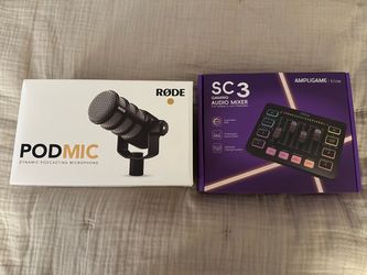 Rode PodMic & Fifine SC3 Audio Mixer Bundle