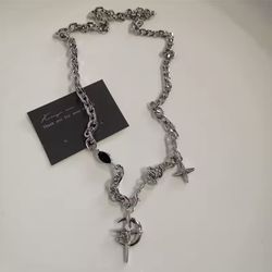 Y2k Silver Star Necklace 