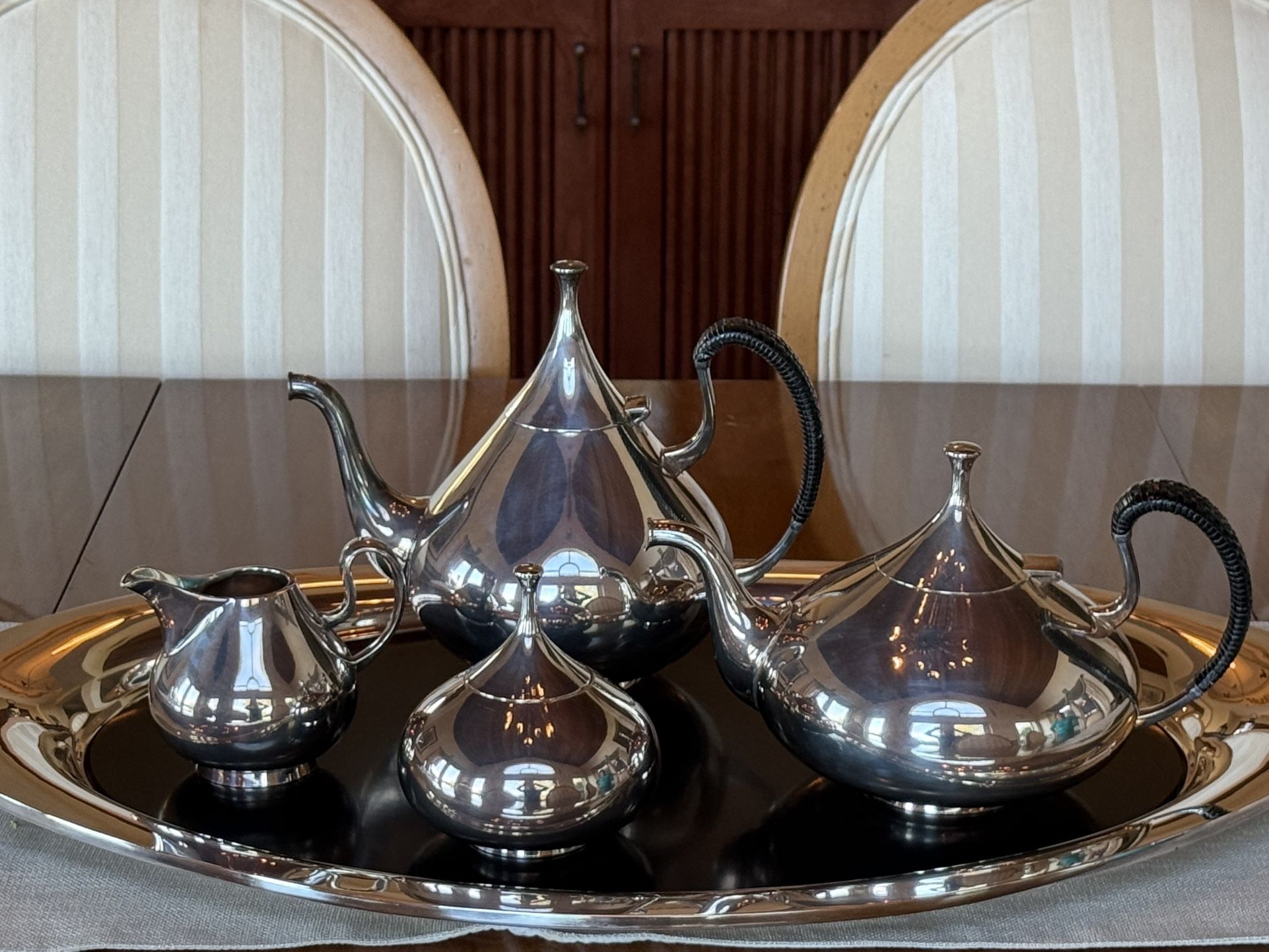 Vintage John Prip For Reed &Barton “Dimension” Coffee & Tea set