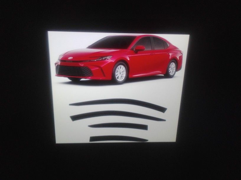 Window Deflectors Set For Toyota Camry 2025-2026 Smoke Tinted Sun And Rain Guards