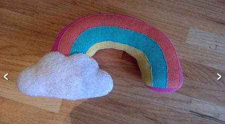 Rainbow throw pillow