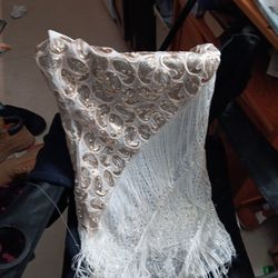 White Flapper Dress Nvr Worn Size Med