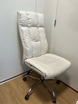 white home office desk chair with armrests
