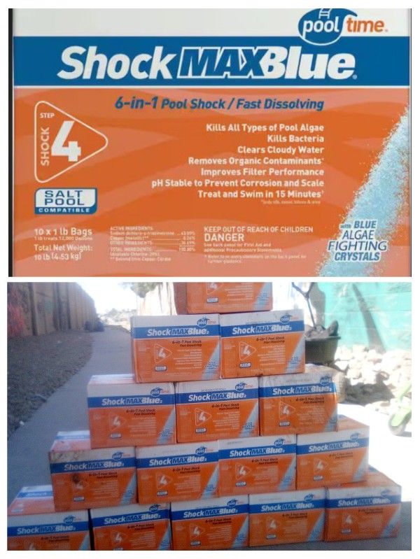 Pool Time Max Blue 6-in-1 Pool Shock