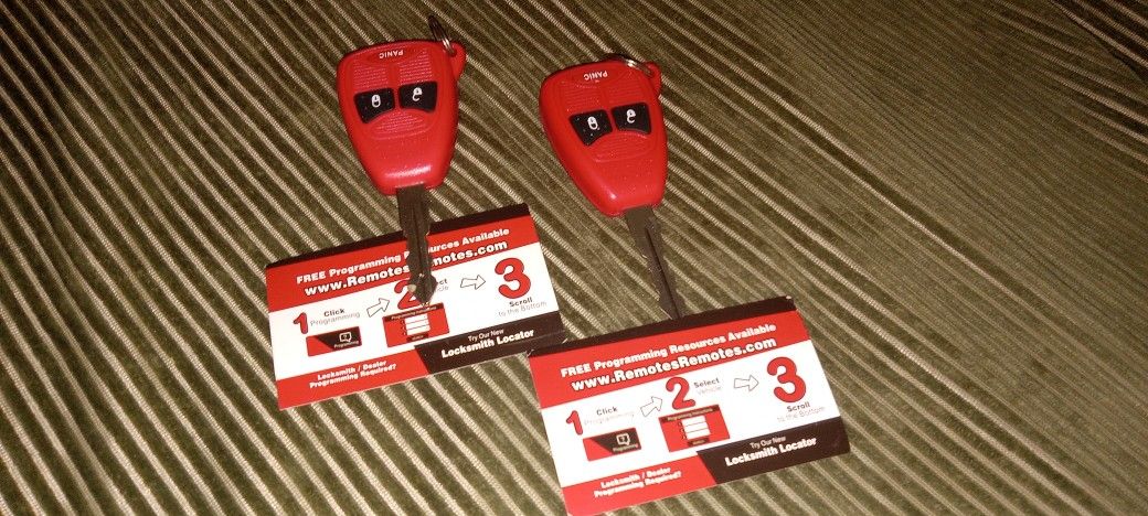 Set Of 2 Bright Red OHT programmable Set Of Fob Keys Deal