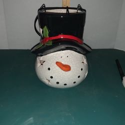 SNOWMAN CANDLE HOLDER