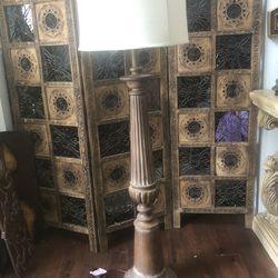 Beautiful 61”  Solid Wood Lamp