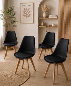 Set of 4 Modern Dining Chairs — NEW — FREE DELIVERY