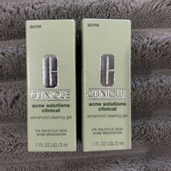 NEW CLINIQUE ACNE SOLUTIONS CLINICAL ADVANCED CLEARING GEL $5 For Both!